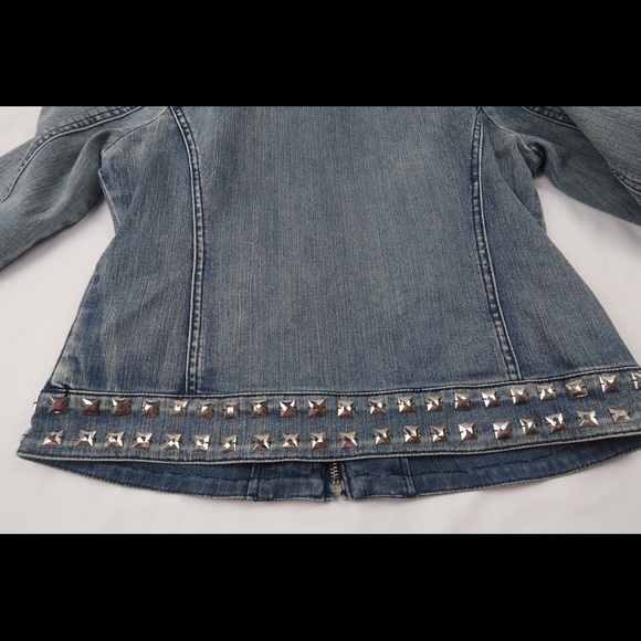 Boston Proper Women’s Studded Denim Jean Jacket S - Picture 11 of 13